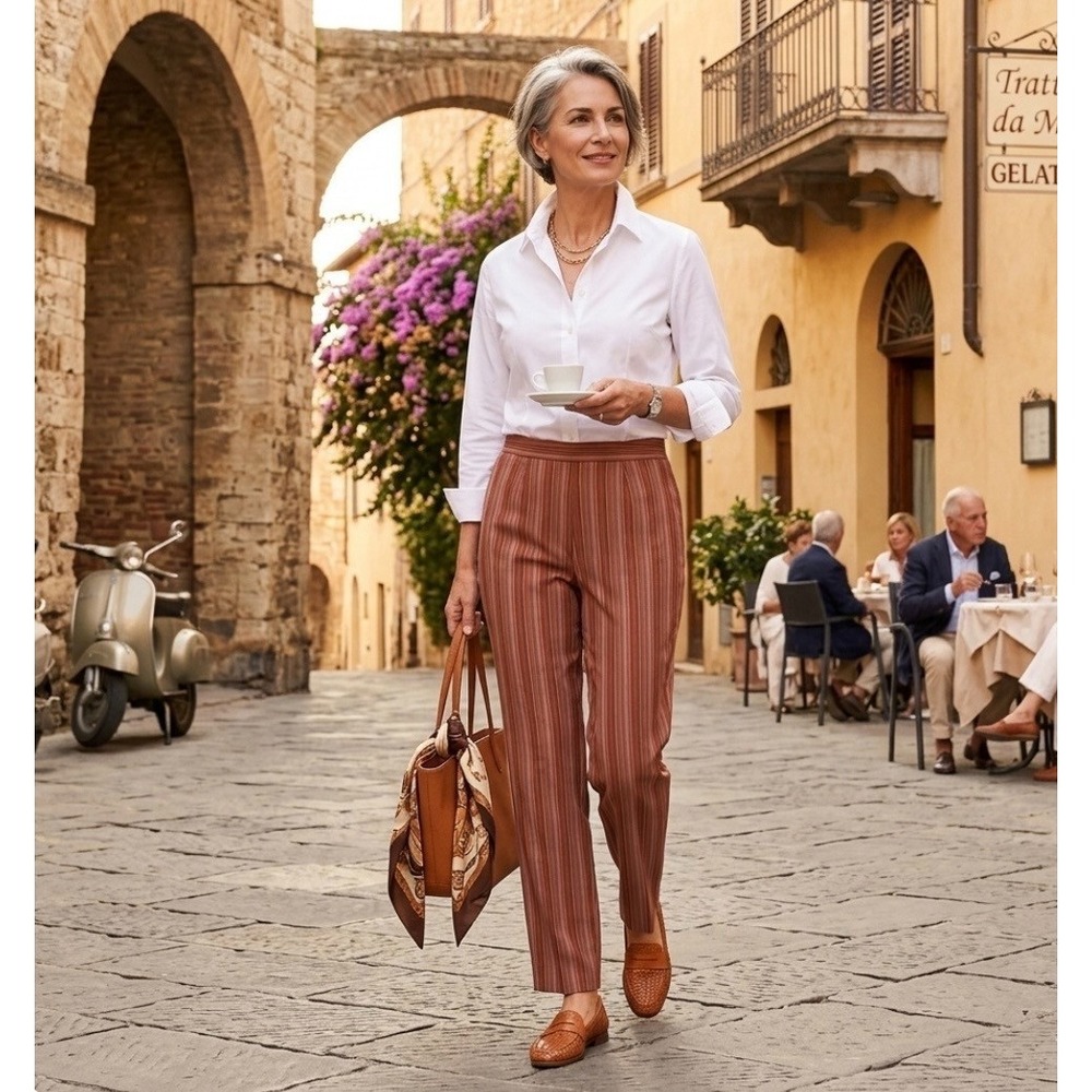 Talbots NWT Vintage Pants Silk Cotton Blend Lined Preppy Vacation Office Sz 6